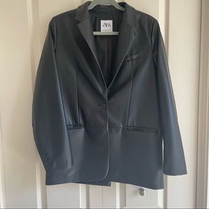 Zara Leather Blazer